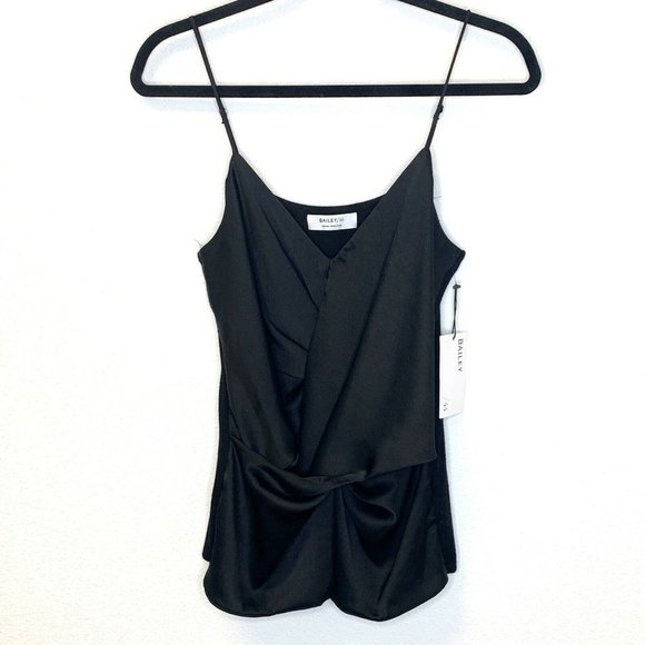 Bailey 44 NWT $178 M Black Elize Twisted Front Camisole - Picture 3 of 6